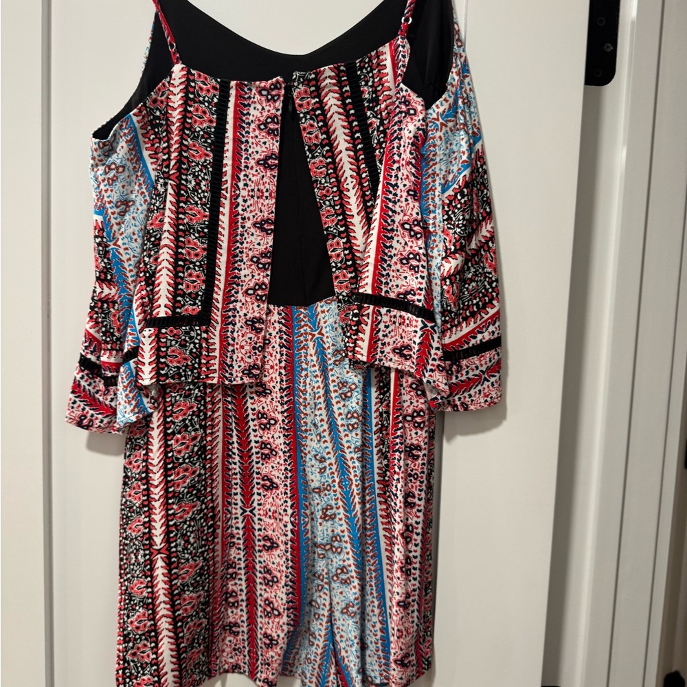 1. State Multicolor Patterned Romper - image 3